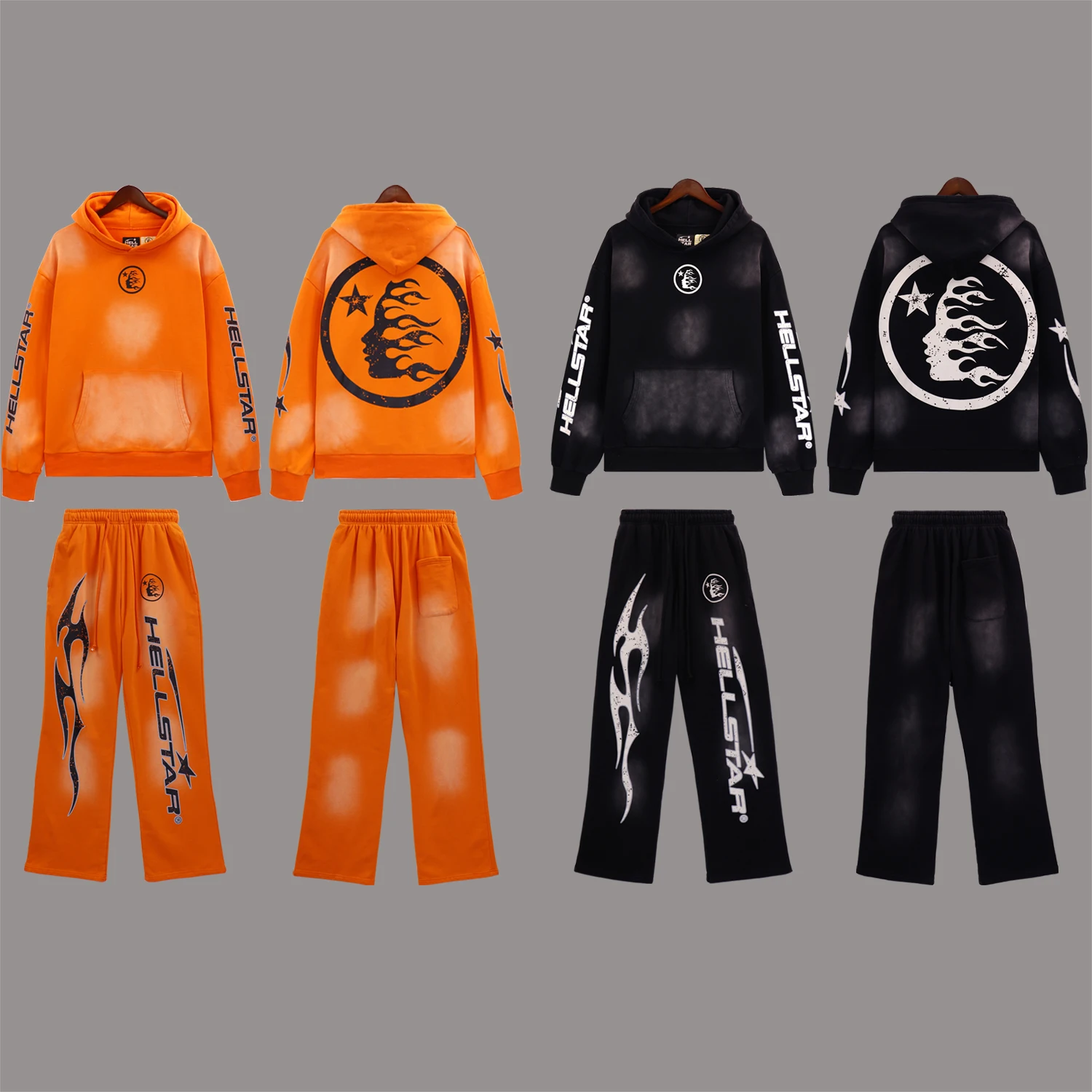 

2023fw Hellstar Hoodie Washed Tie-dyed Men Women high Quality Hoody Casual Pullovers Sweatshirts