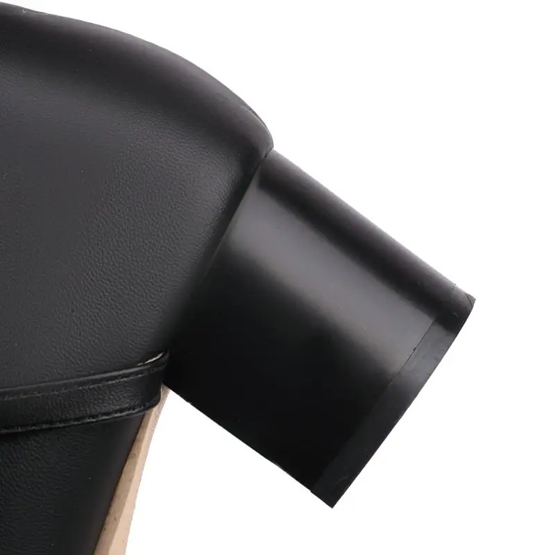 Женские туфли-лодочки с круглым носком на платформе 5 см