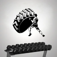 fitness tires wall sticker gift for gym fitness sports boys home decor decals vinyl inspiring exercise motivational mural hj1465