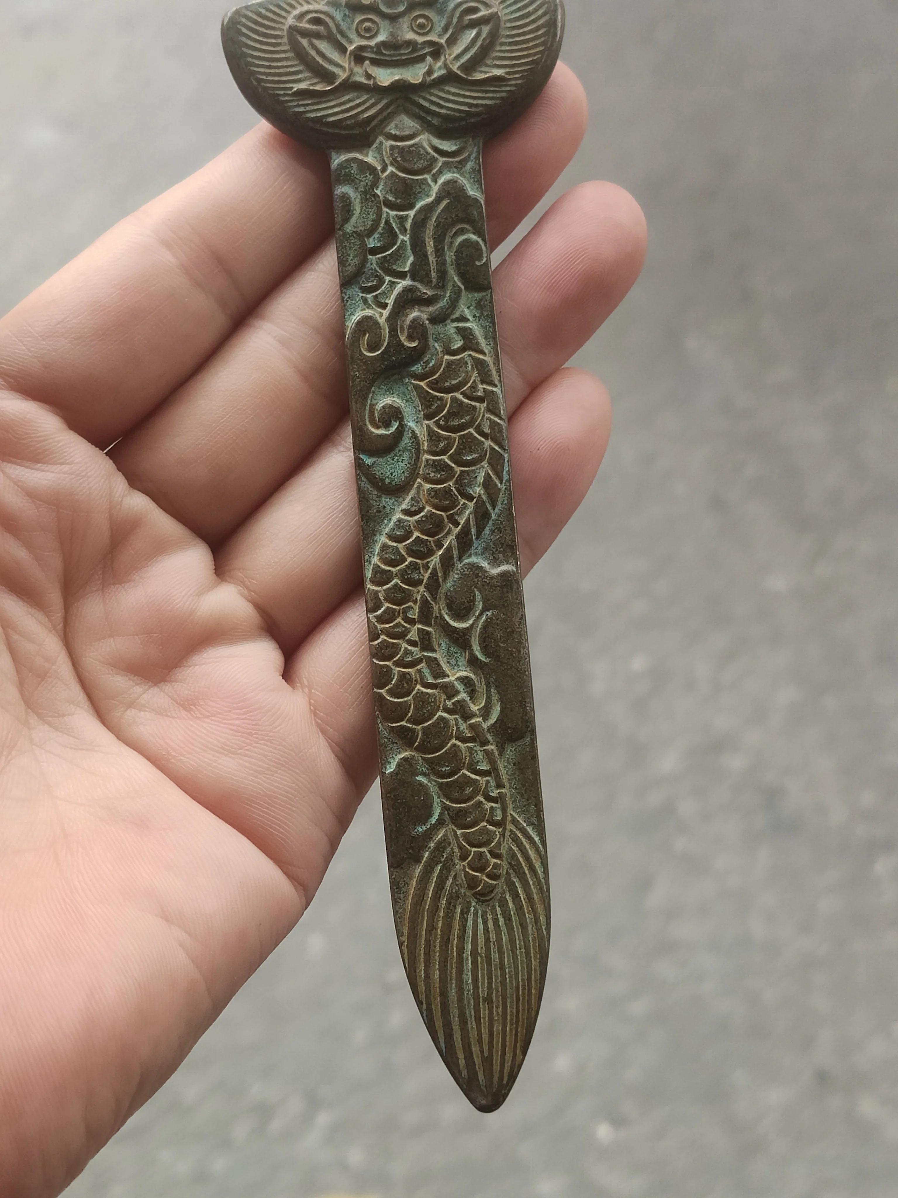 Коллекция из латуни зеленый дракон белый тигр чжук базальт семь звезд украшение