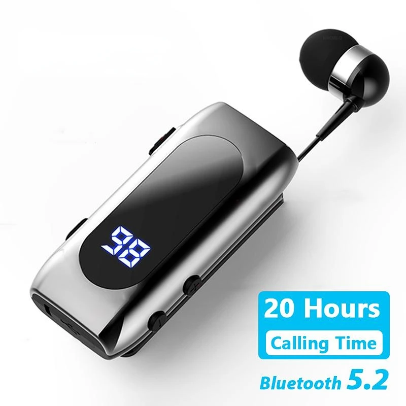 

Earplug Type 5.0 Lapel Clip Telescopic Cable Smart Bluetooth Headset