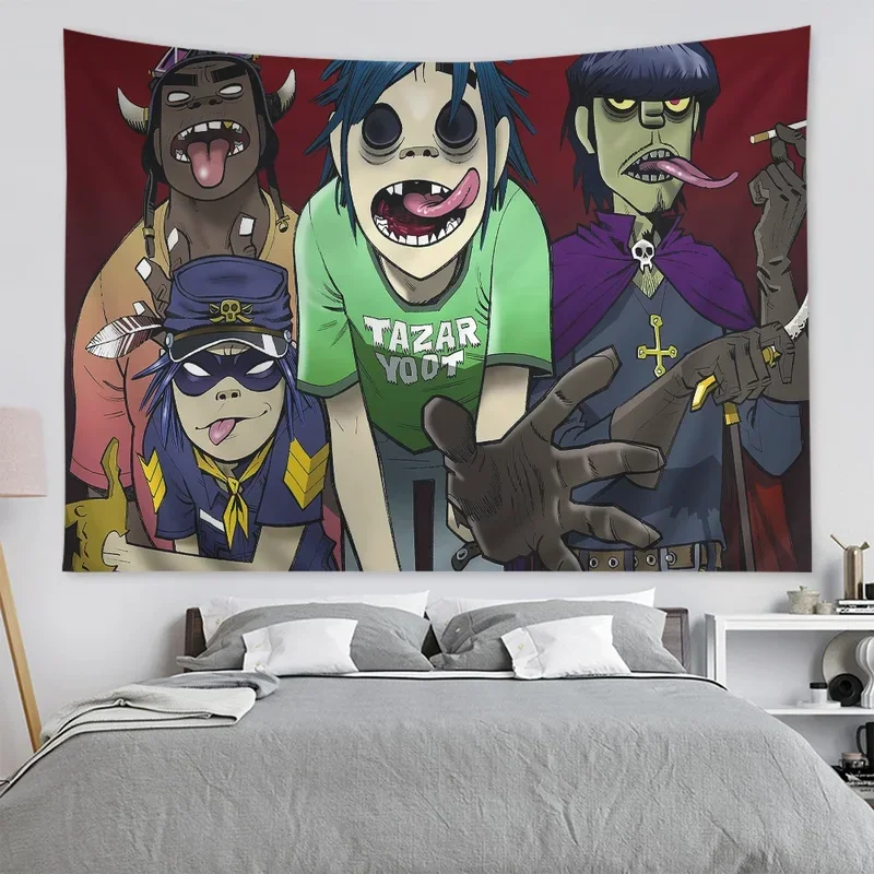 Настенные Ковры G-gorillaz в стиле хиппи искусство научная фантастика домашний декор