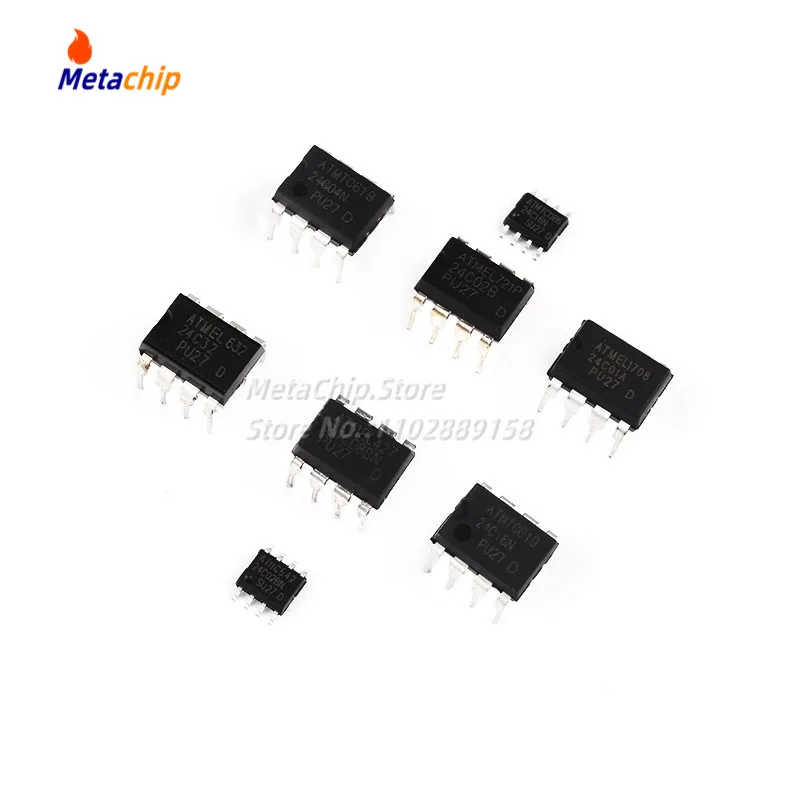AT24C02N/01A/04N/08BN/16B/32 память IIC IC чип SOP8 встроенный DIP8