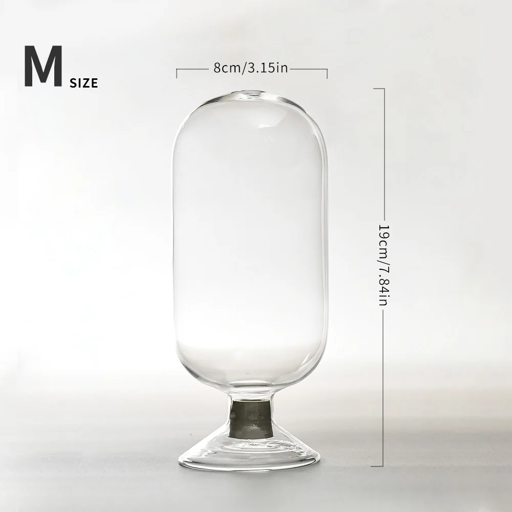 

Стеклянная банка-клош для ароматерапевтической свечи