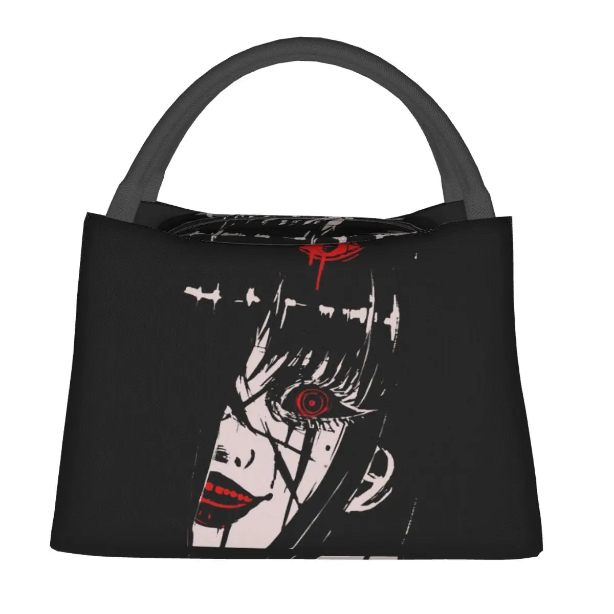 

Сумка для ланча Junji Ito, удобный Ланч-бокс для женщин, сумка-холодильник для пикника на открытом воздухе, забавная водонепроницаемая сумка-тоу...