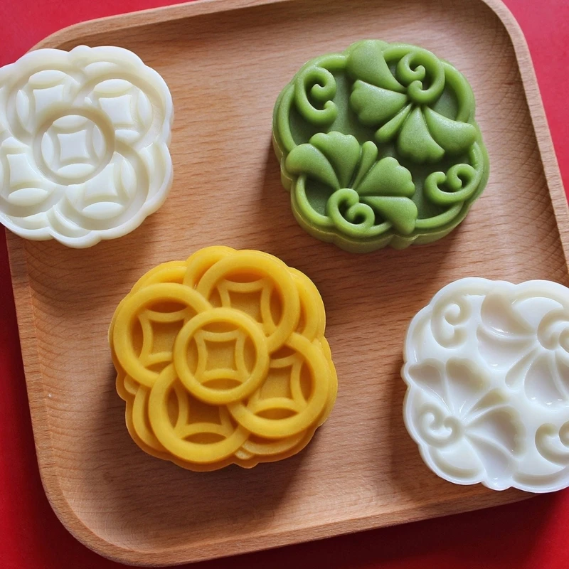 Форма mooncake с 2 штампами инструменты для выпечки ананасов тортов прессованные