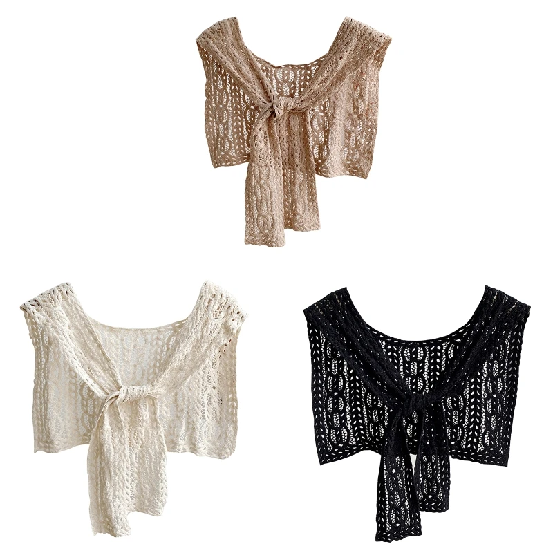 

Crochet Hollow Shrug Scarf Korean Shawl Triangular Shawl Wraps Echarpe Scarves Drop shipping