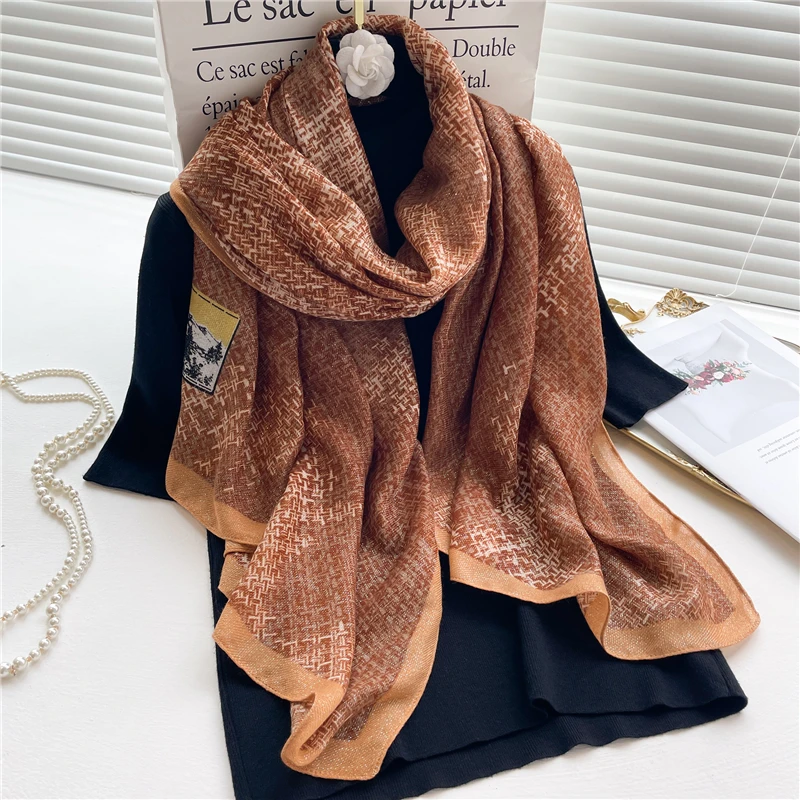 

Winter Luxury 180*90cm Headscarf Cotton Scarf For Women Hijab Shawls and Scarves Head Wraps Neckerchief Female Foulard Pashmina
