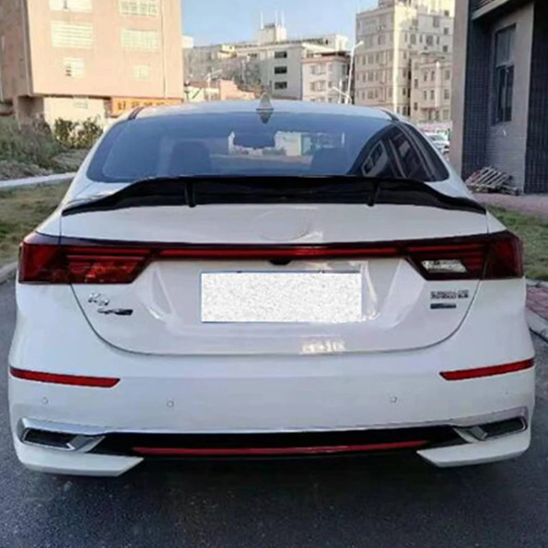 For Real Carbon Fiber Spoiler Accessory Kia NEW K3 Cerato Car Trunk Rear Tail WING Body Kit R Style 2019-2023 Year