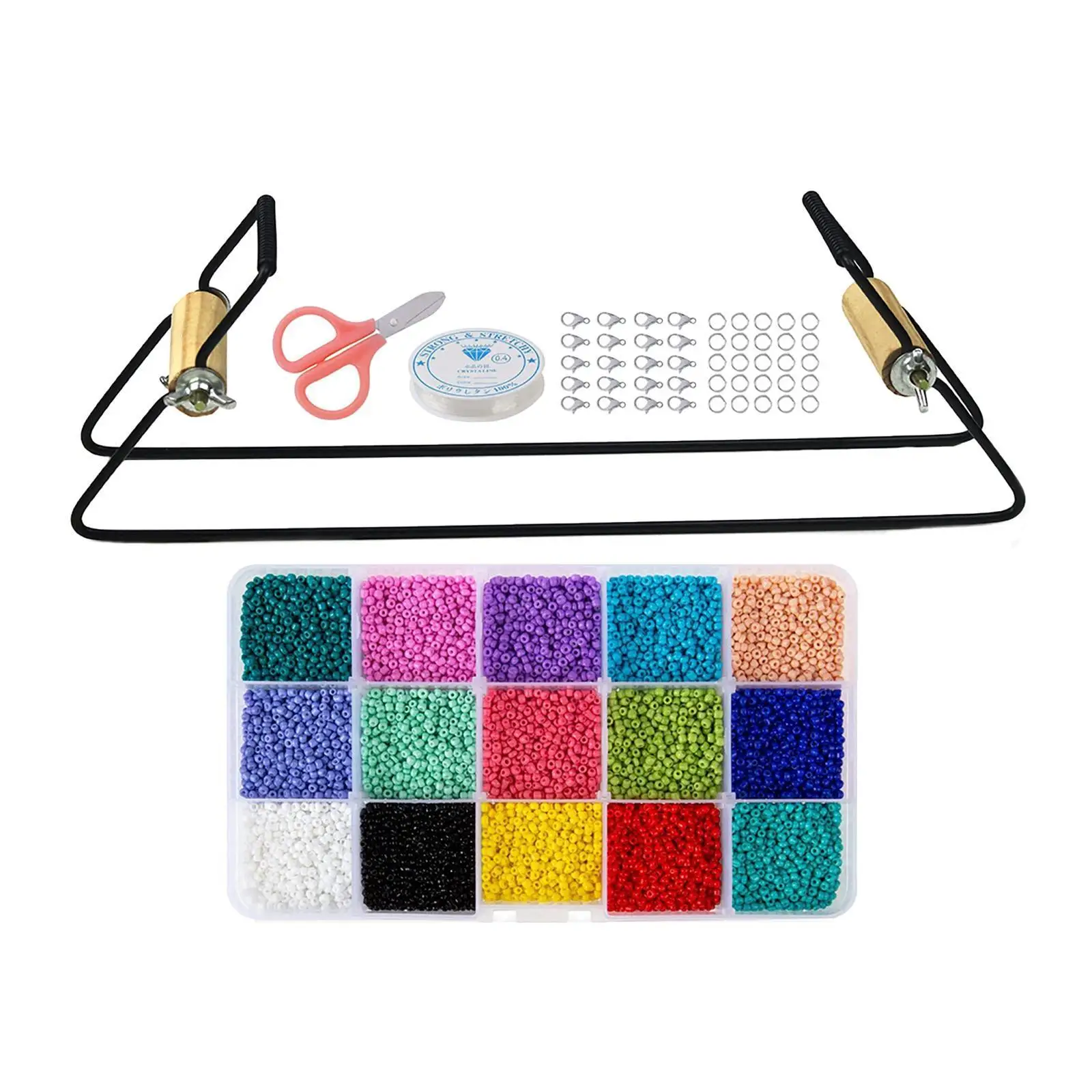 

Bead Loom Kit Lobster Clasps Thread for Necklaces Jewelry Making Beginners