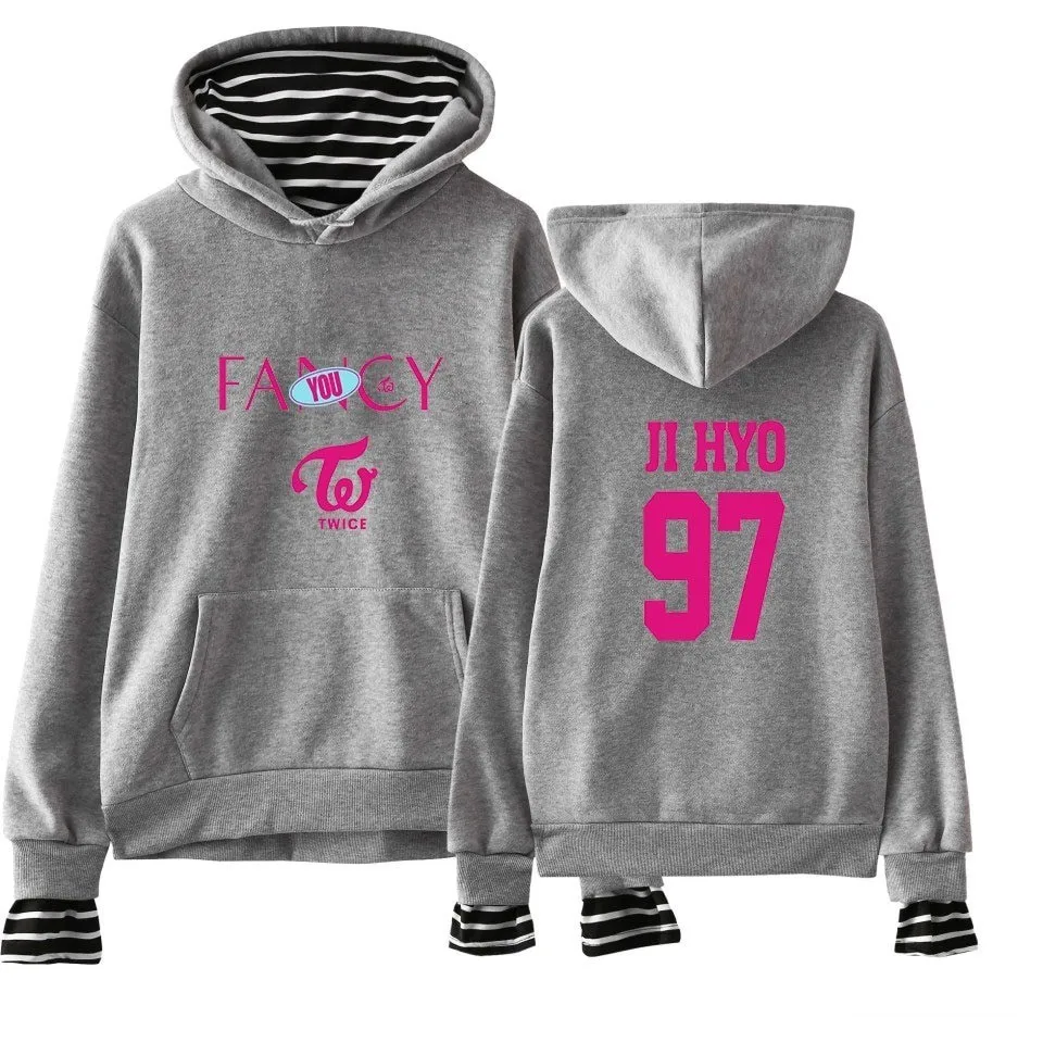 

2022 New Twice Fancy Hoodies Women Autumn Pattern Printed Sweatshirts Kawaii Korean Streetwear Hot Sale