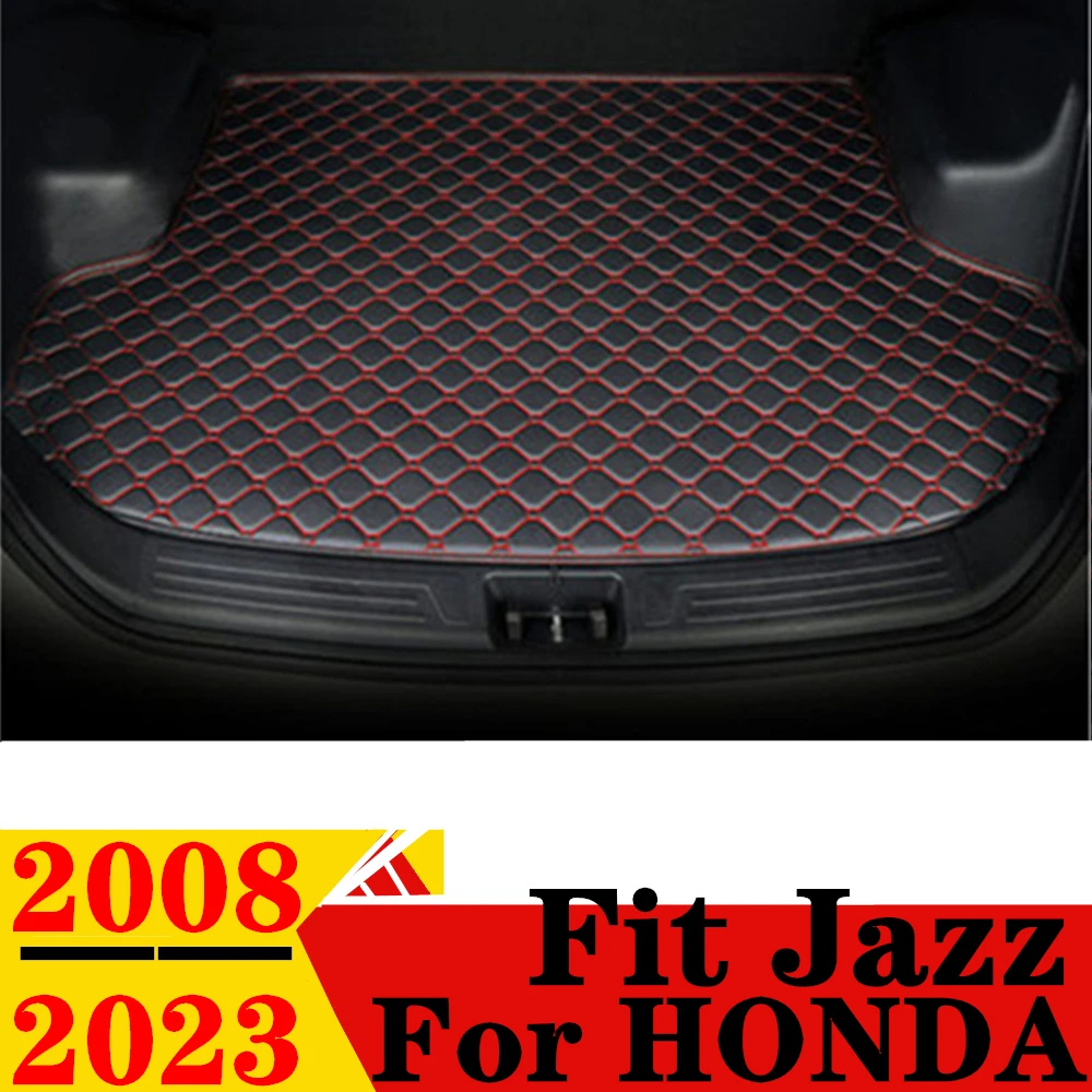 

Коврик для багажника автомобиля для Honda Fit Jazz 2008 09-2023, плоский боковой водонепроницаемый задний Чехол для груза, коврик, автомобильные аксессуары, подкладка для багажника