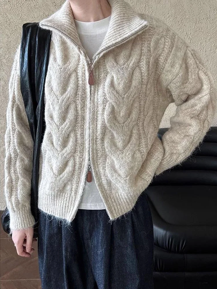 Высококачественный дизайн кардиган с двойной молнией верхняя одежда женский