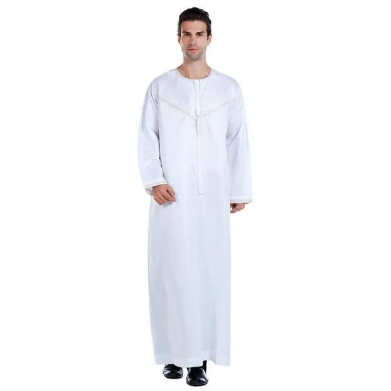 Ramadan Muslim Men Clothing Jubba Thobe Long Dress Pakistan dubai arab Djellaba Kaftan Abaya Islamic prayer Robe Worship Service