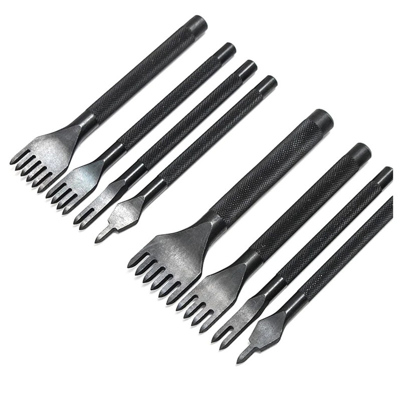 8 шт. 3 мм 4 1/2/4/6 зубца дюймовое долото инструменты для рукоделия из кожи шнуровки