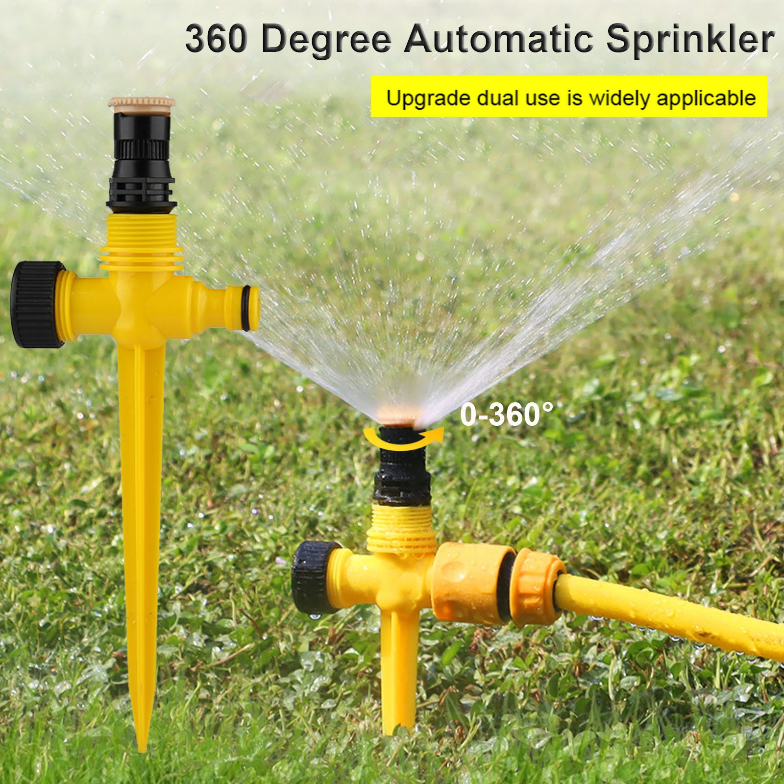 

360 Degree Automatic Sprinkler Lawn Irrigation Head Adjustable Spray Nozzles Roof Cooling Sprinkler Industry Garden Tool Instock