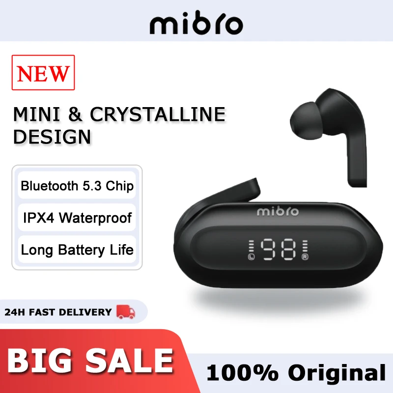 

Original Mibro Earbuds 3 TWS Bluetooth 5.3 Earphones IPX4 Waterproof ENC HD Call Noise Reduction Touch Control Sport Headphones