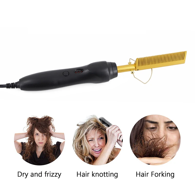 

Hair Straightening Comb Fast Styling Suitable For All Hair Types