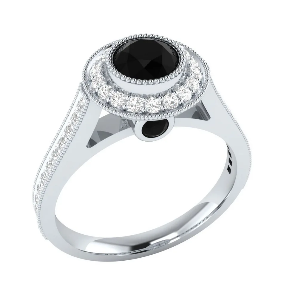 

BLACK AWN Silver Color Rings fashion jewelry Trendy Engagement Bague Wedding Rings for Women