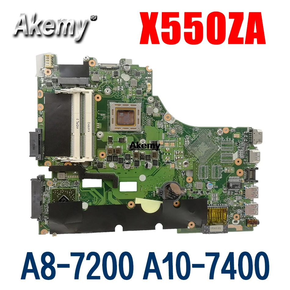 For ASUS VM590Z A555Z X555Z X550ZE X550ZA X550Z X550 K550Z Notebook motherboard A8-7200 A10-7400 CPU X550ZA Laptop mainboard
