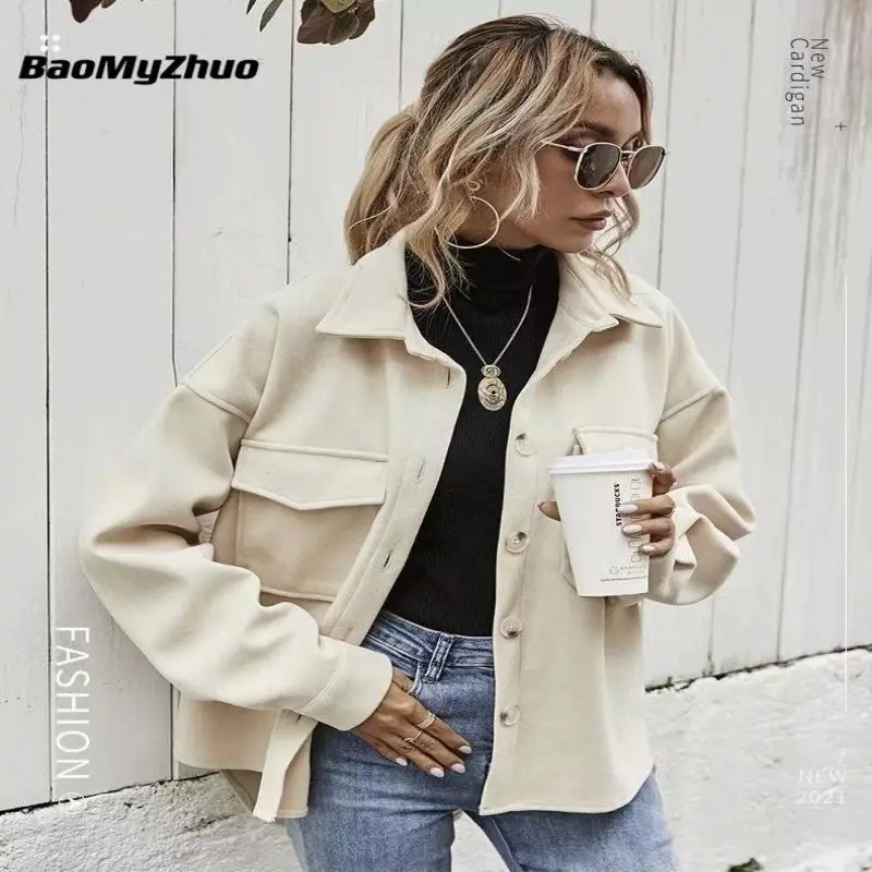 

Women Jacket Office Autumn 2022 Female Vintage Pockets Trench Coat Winter Warm Jackets Branded Oversize Luxury Outerwear