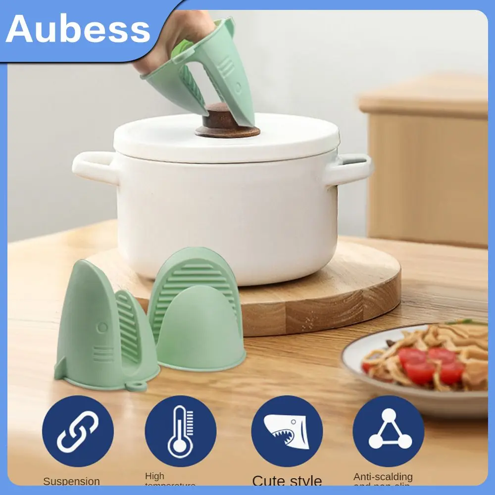 

Aomily 1Pc Silicone Heat Resistant Gloves Clips Insulation Non Stick Anti-slip Pot Bowel Holder Clip Cooking Baking Oven Mitts