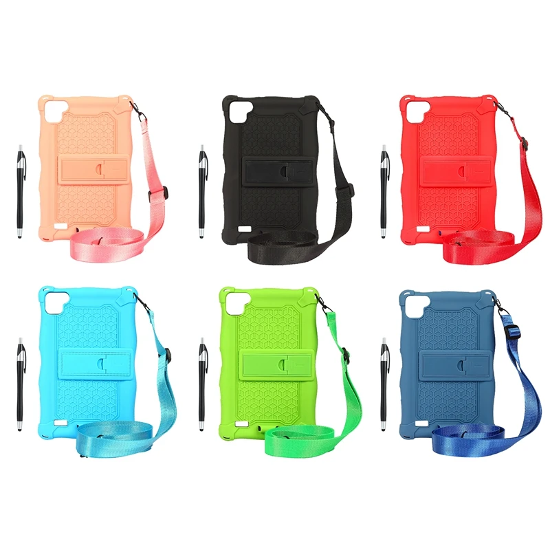 

Tablet Case For Samsung Galaxy Tab A7 Lite 2021 8.7 Inch T220 T225 Silicone Case Tablet Stand With Pen And Strap
