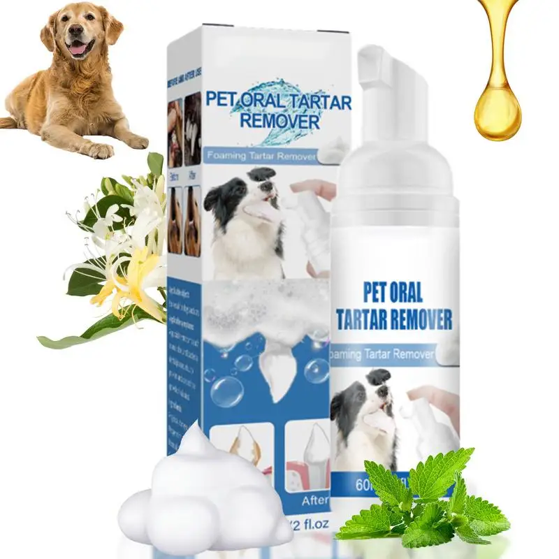 

Pet Tartar Remover Natural Bad Breath Teeth Cleaning Foam Tarter Plaques Clean Teeth Without Brushing For Pets Oral Foam Cleaner