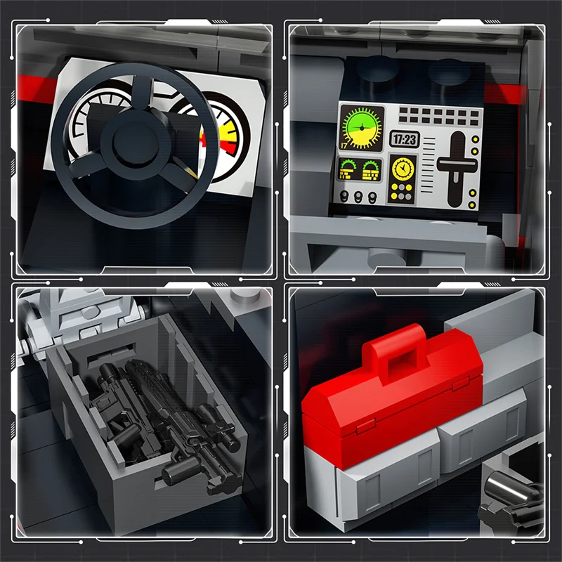 Классический фильм серии A-Teamed Van Сборка автомобилей Строительные блоки Speed Champion