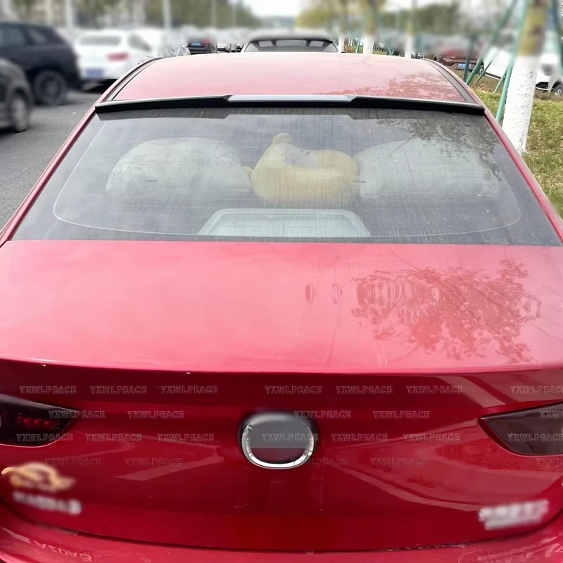 Для Mazda 3 Axela Sedan 202021 22 2023 ABS карбоновый вид/глянцевый черный спойлер на крышу