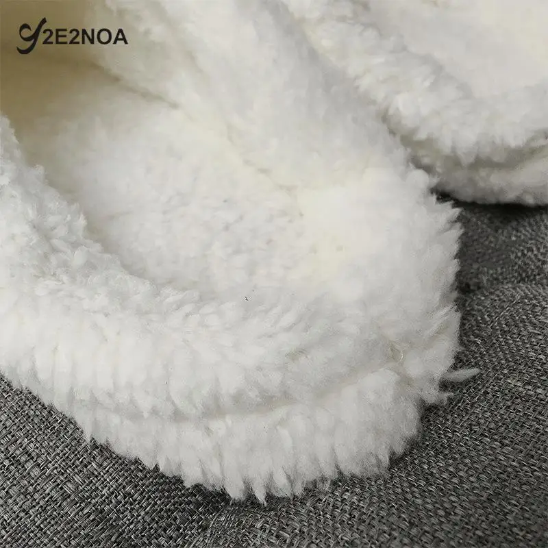 1Pair  Removable Cotton Sleeve Insoles Inserts For Fur Lined Shoes Clogs Slippers Plush Liner Winter Warm Shoe Cover images - 6