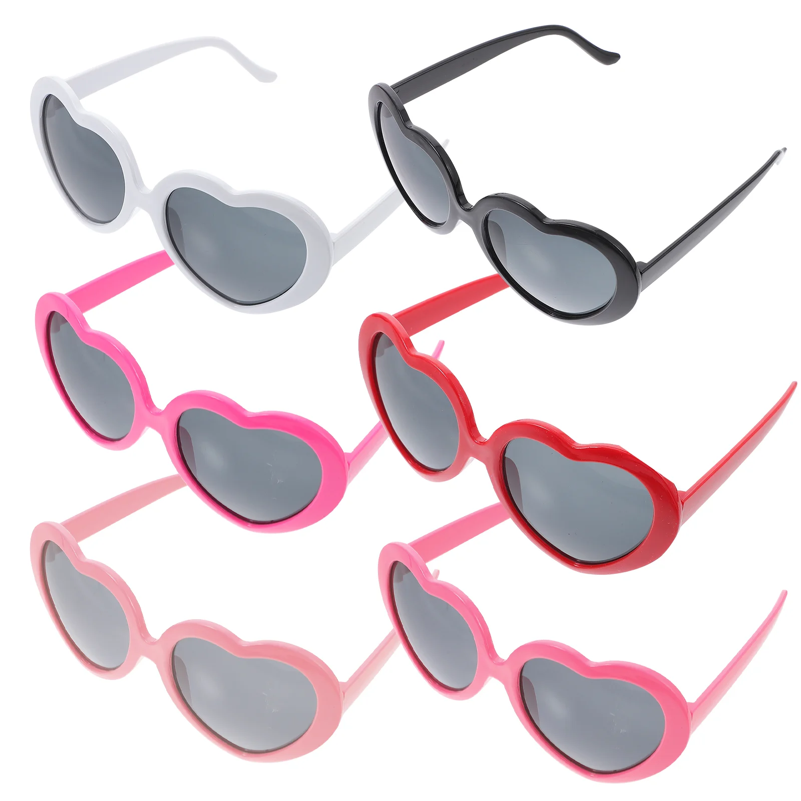 

6 пар, декоративные очки в форме сердца