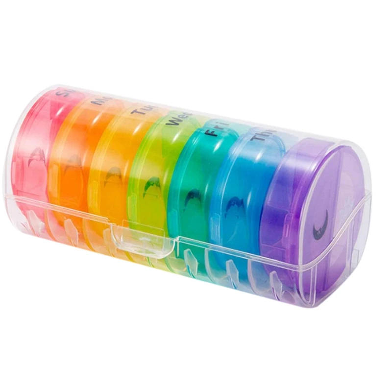 

Daily Pill Organizer 2 Times A Day Weekly AM PM Pill Box 7 Day Pill Container Vitamin Organizer Medicine Travel Case