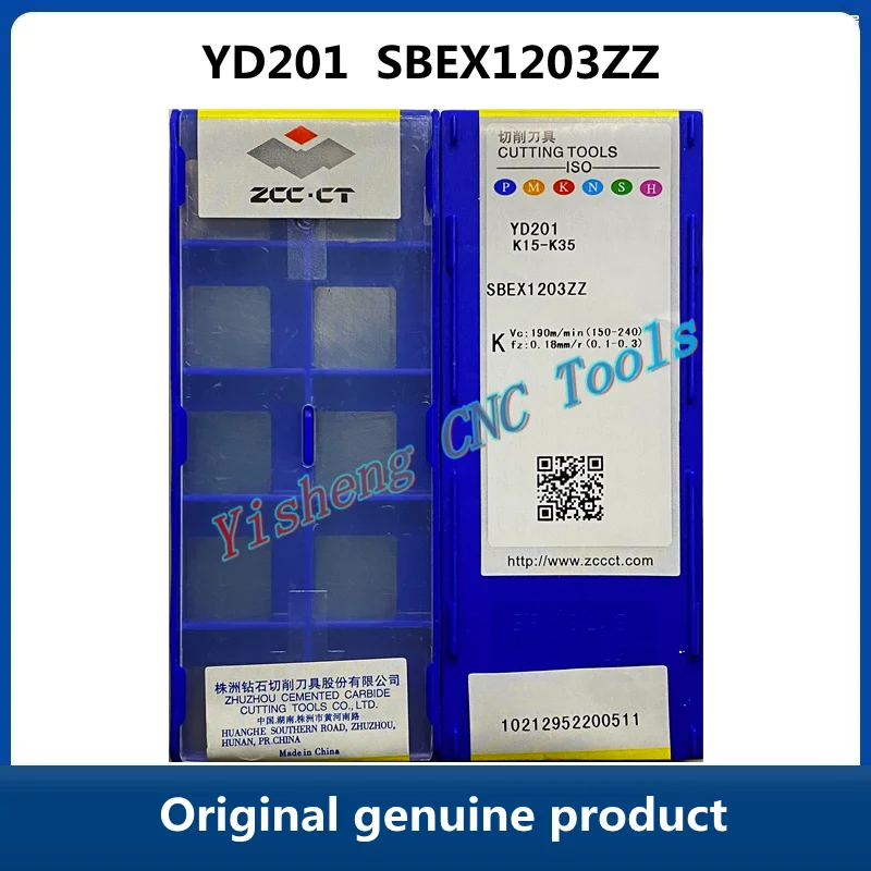 

Original genuine product ZCC CT YD201 SBEX1203ZZ Milling Cutter Inserts CNC cutting tools