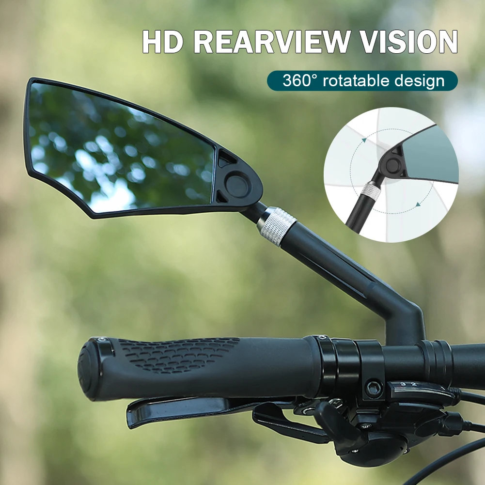 

Anti-Glare Bicycle Rear View Mirror Adjustable Telescopic Flexible 360 Wide Angle MTB E-Bike Electric Scooter HD Rearview Mirror