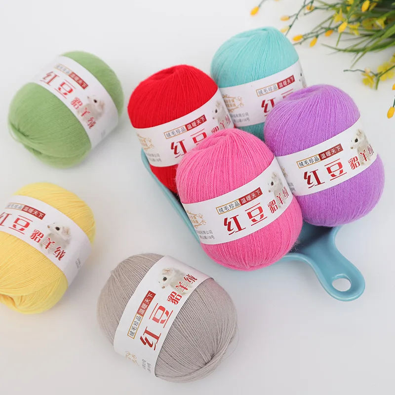 

1pcs 50g/ball Wool Thread Sweater Scarf Cashmere Mink Wool Thread Hand-woven In Four Seasons Yarn for Knitting
