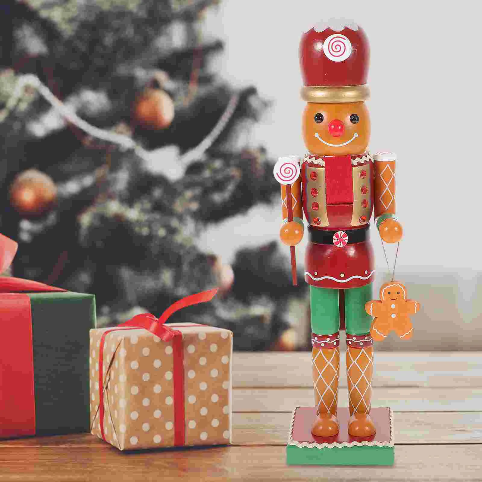 

Nutcracker Wooden Christmasdecor Gingerbread Ornament Soldier Puppet Figures Party Man Ornaments Decorations Figurinesking