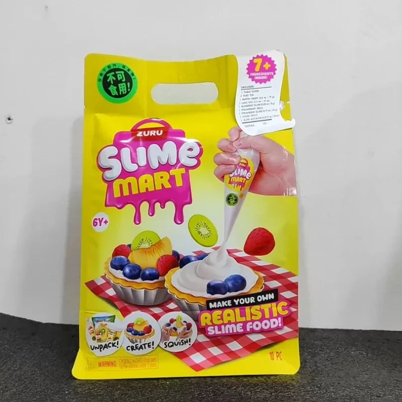 Фото Набор для творчества Zuru Slime Mart: Слайм для снятия стресса, имитация еды (гамбургер, пицца, пончик), интерактивный, креативный, забавный подарок №4