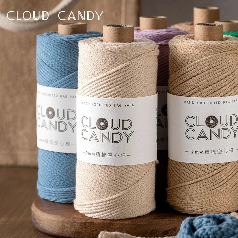 Нитки из чесаного хлопка с отверстиями 2 мм хлопковая круглая пряжа средней