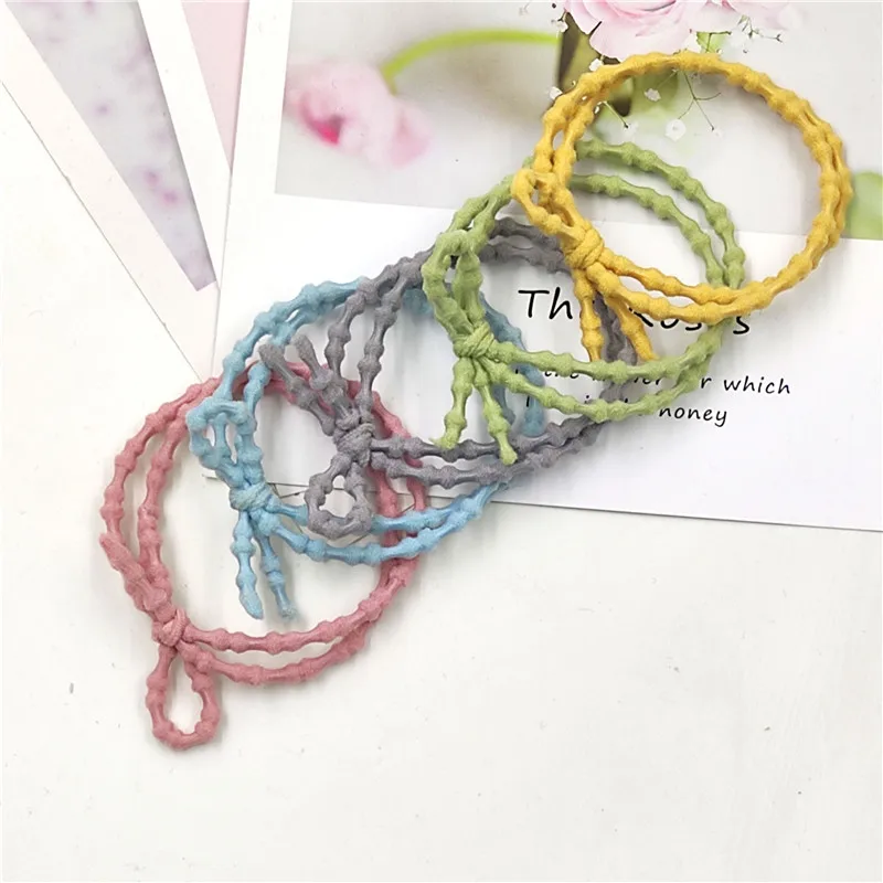 

36PCS/LOT Candy Solid Tie Double Elastic Hair Bands For Girls Seasons Simplicity High Elasticity Kids Hair Accessories For Women