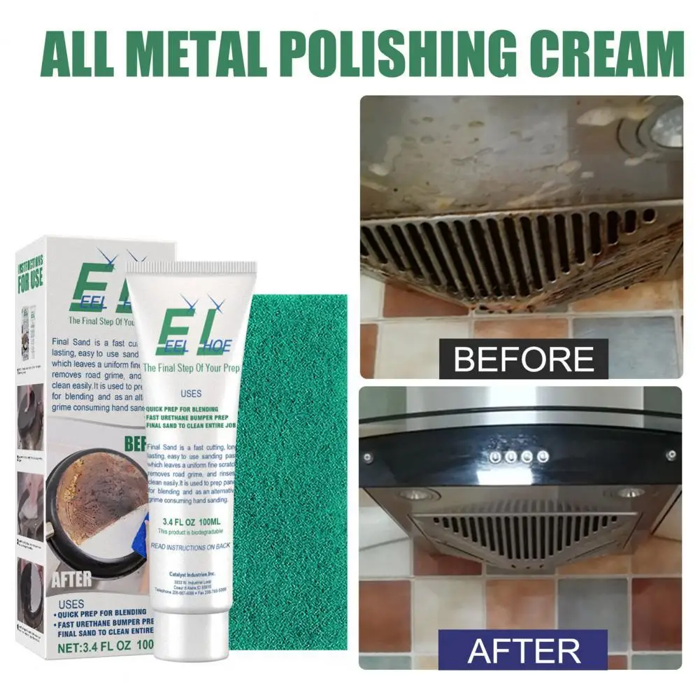 

Convenient Practical Cookware Rust Cleaner Cream with Cleaning Cloth Set for Home