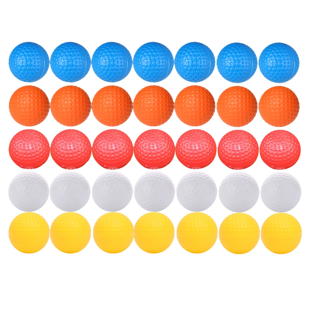 

35 Pcs Golf Practice Balls Plastic Golfing Interior Accessories Nonporous Toy Training Indoor