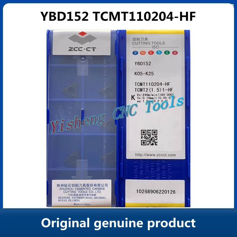 

ZCC CT diamond brand CNC alloy blade YBD152 TCMT110204-HF