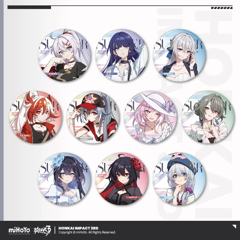 Фото Официальный товар Sunsyea Honkai Impact 3rd miHoYo, оригинальная серия YYXR 5, подвеска на акриловой подставке, брелок, значок Elysia №2