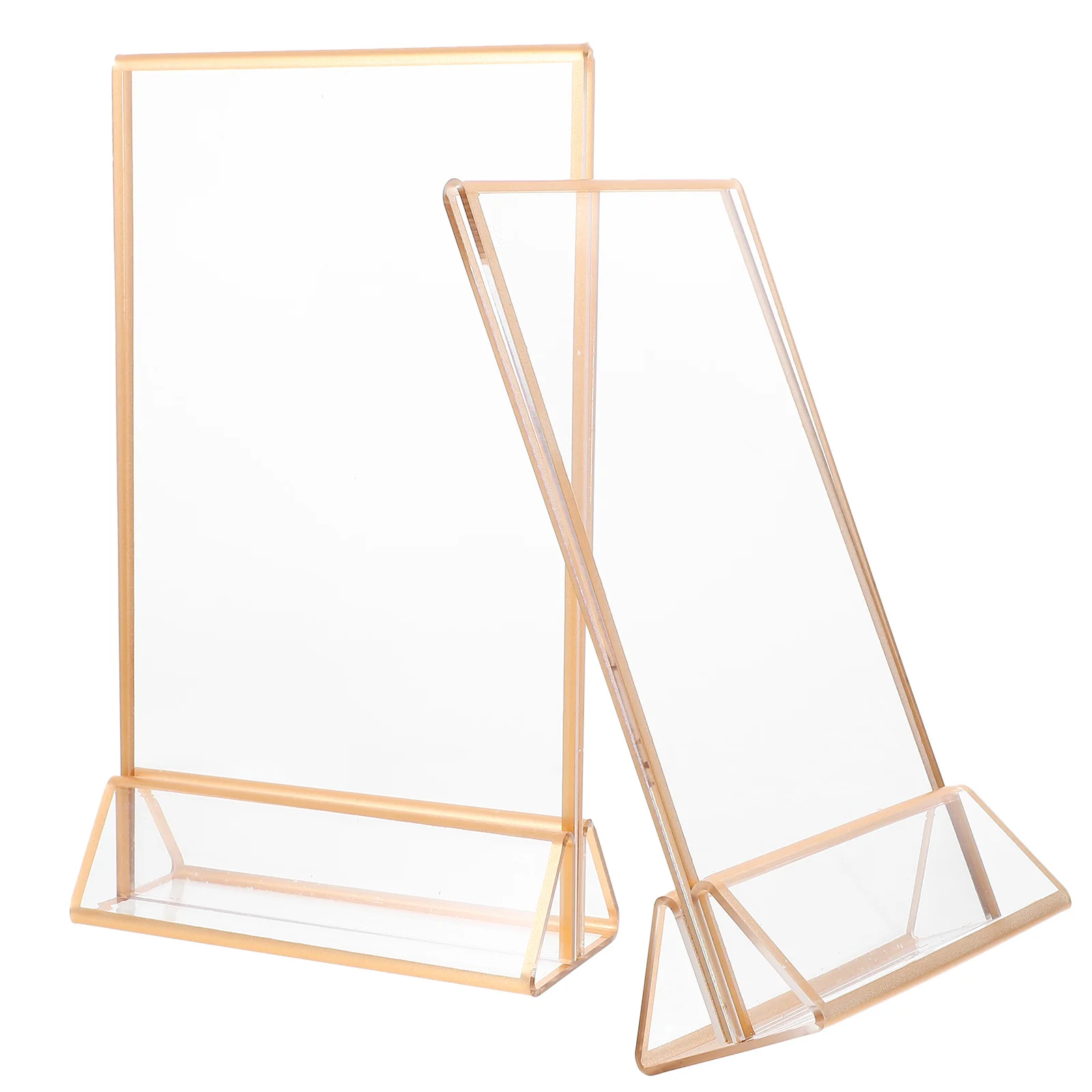 

Metal Base Display Rack Advertisement Paper Stand Table Menu Holder Desktop Card Holderss Photo