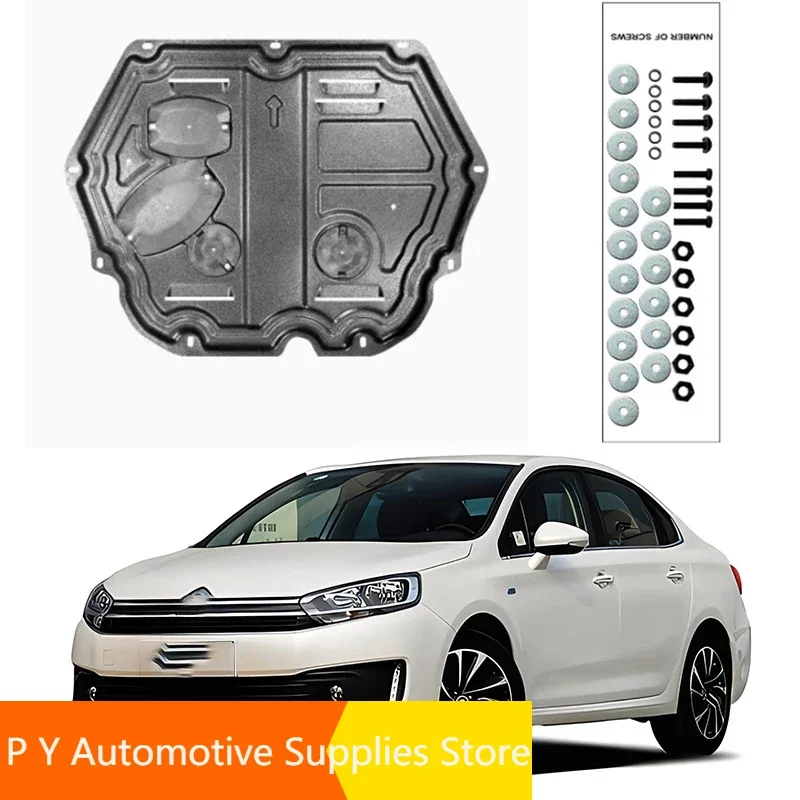 Черный щит от брызг под двигатель крышка крыла для Citroen C-четыре 2016-2018 2017 защита