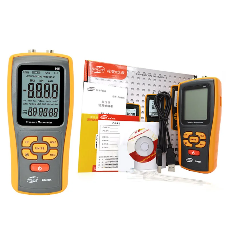 Ручной цифровой манометр BENETECH GM505