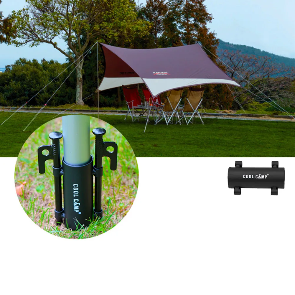 

Sunshade Pole Ground Bracket Frame Tent Awning Canopy Pole Fixing Tube Camping Equipments Tent Accessories For Camping