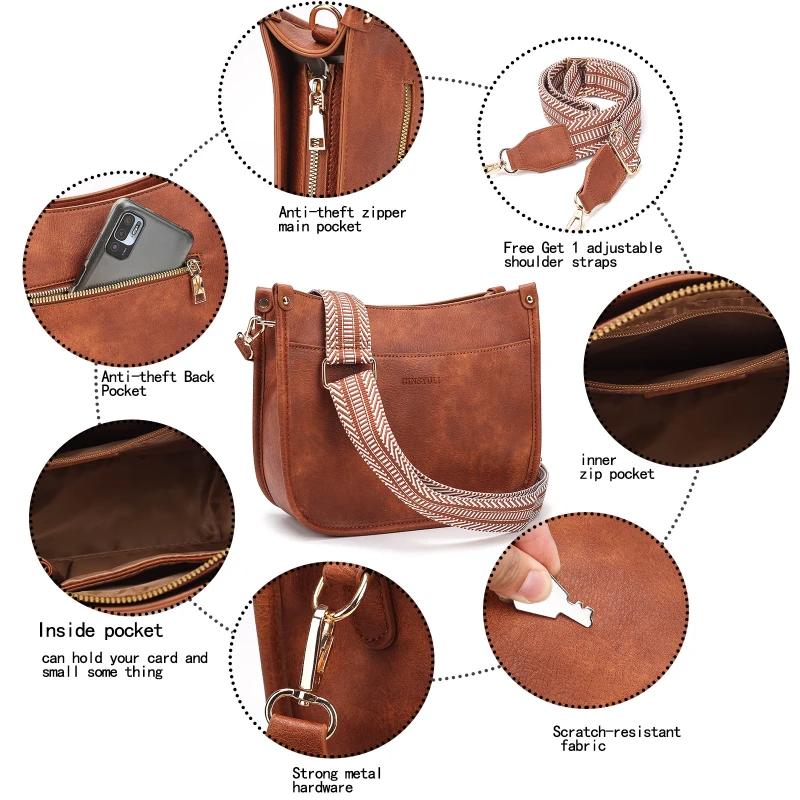 Винтажная сумка на плечо из искусственной кожи