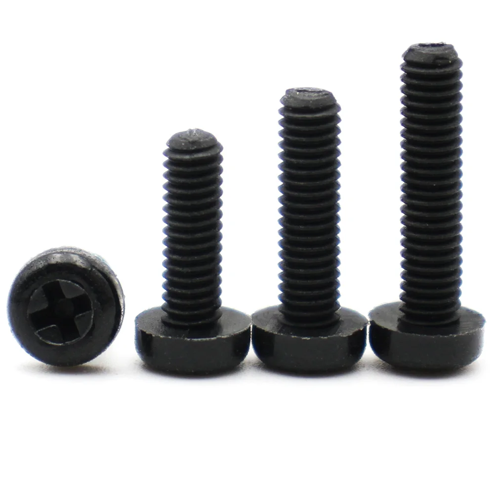 

20/50/100pcs Metric Thread M2 M2.5 M3 M4 M5 M6 M8 White Black Plastic Nylon Round Pan Head Phillips Cross Insulation Screws Bolt